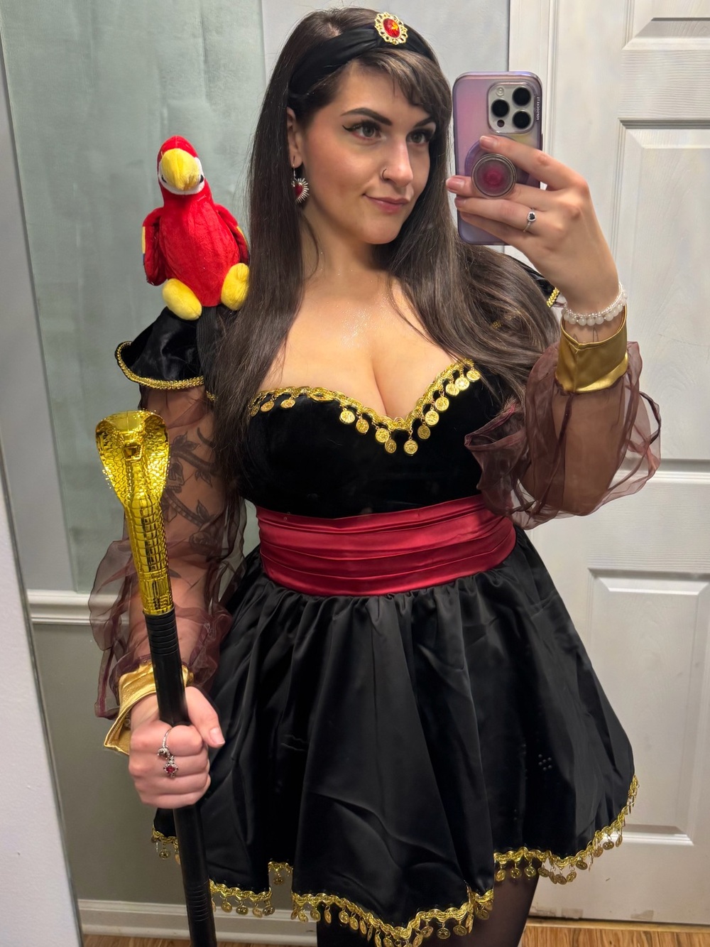 Dolls Kill Jafar Inspired Mini Dress with Parrot